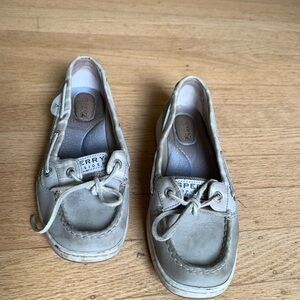Gray stripe Sperry topsider loafer women’s size 6.5